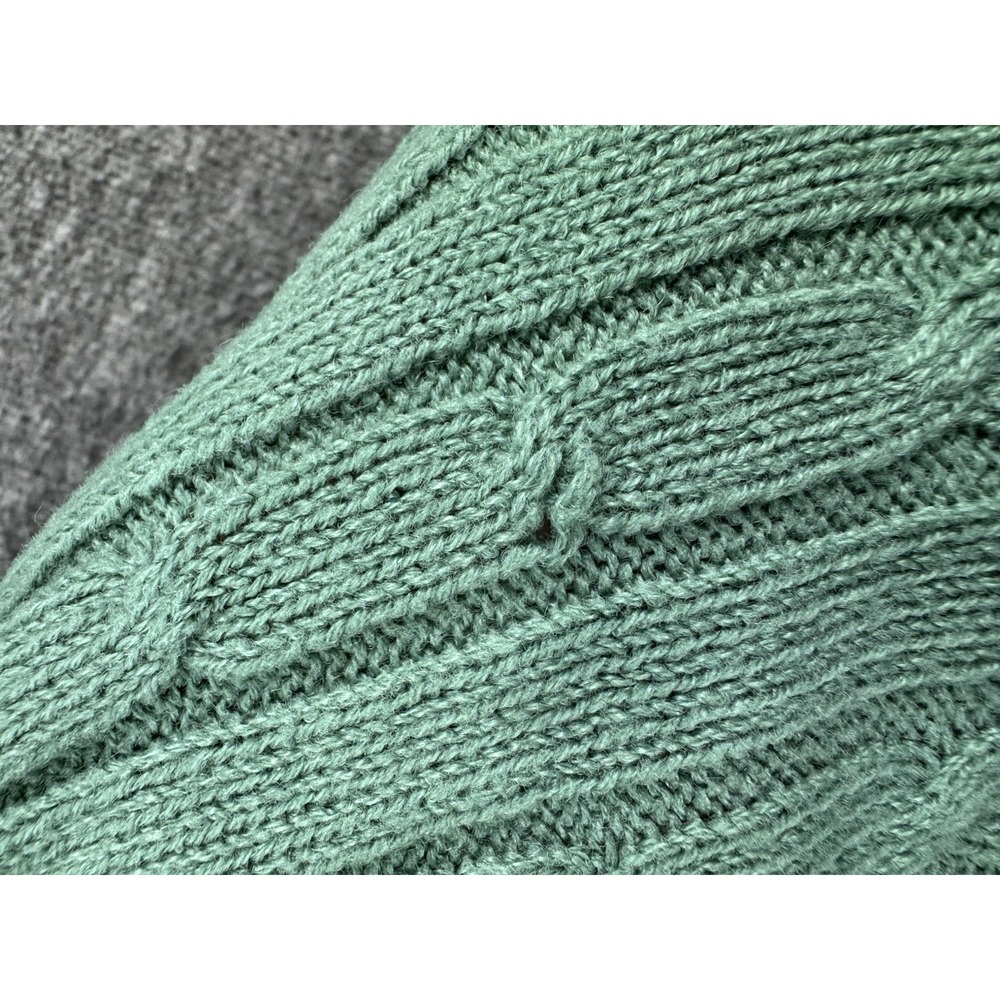 Vintage Sears Kings Road Grunge Light Green Button Knit Cardigan Size Medium - Picture 9 of 12